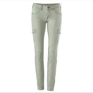 Cabi Mint Green Cargo Skinny Jeans